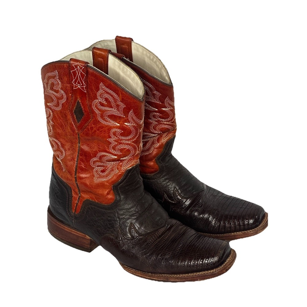 J.B. Dillon Reserve Cowboy Boots LIZARD LEATHER Men's Size 10 D Style JBR2060
